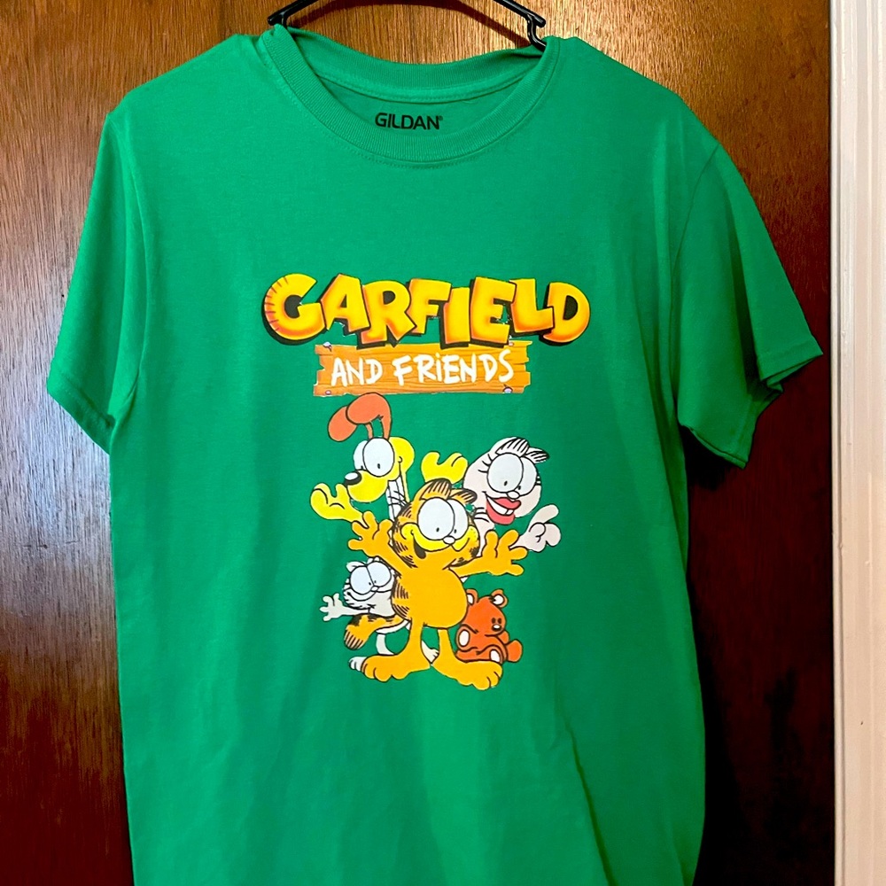 Green Garfield and Friends Graphic Tee